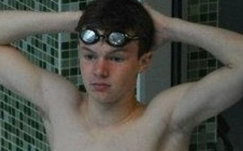 Scott as a young swimmer